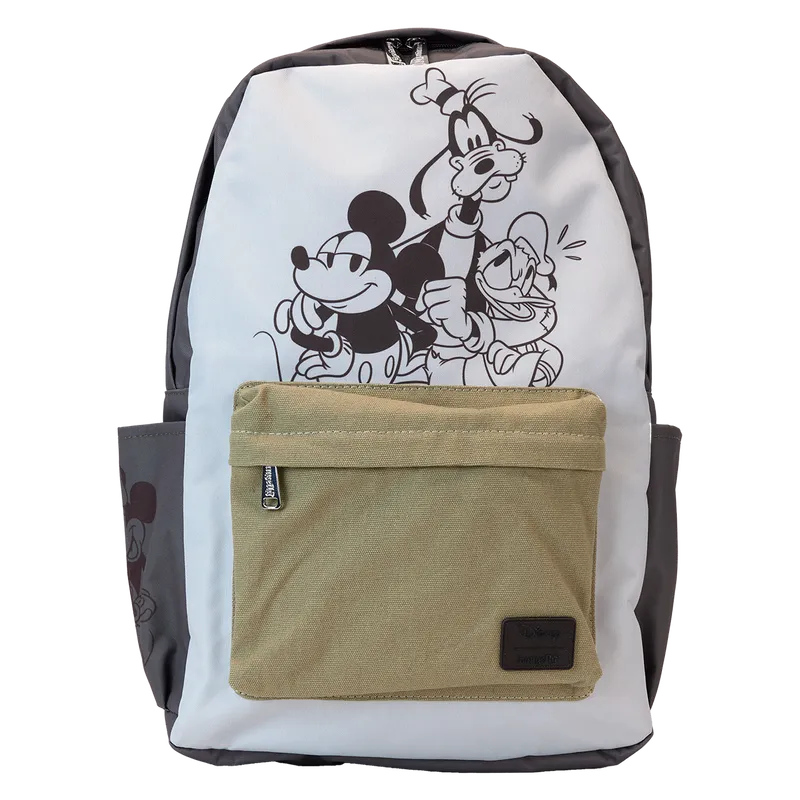 LOUWDBK3904 Mickey & Friends - Canvas & Nylon Full-Size Backpack - Loungefly - Titan Pop Culture