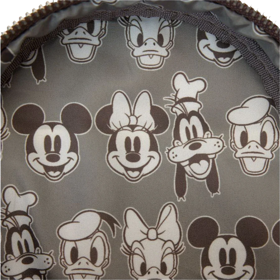 Mickey y sus amigos - Bolso bandolera tipo bandolera de lona y piel sintética para botellas de agua