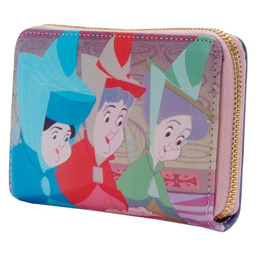 LOUWDWA2110 Sleeping Beauty - Princess Scene Zip Purse - Loungefly - Titan Pop Culture