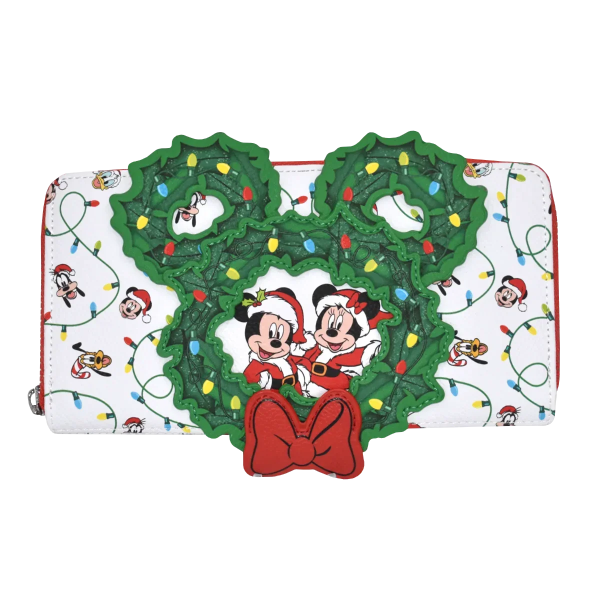 Disney - Mickey Holiday Wreath US Exclusive Zip Around Purse [RS]