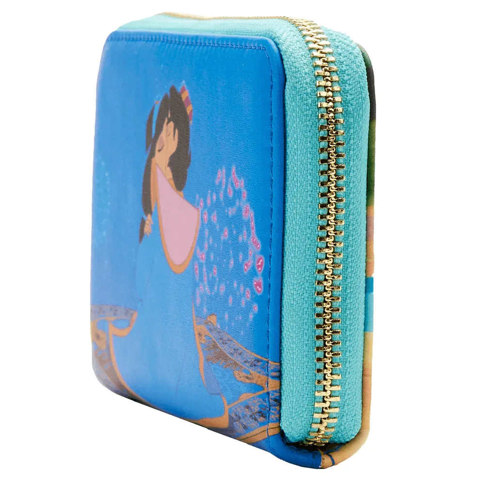 LOUWDWA2341 Aladdin (1992) - Jasmine Princess Scenes Zip Around Purse - Loungefly - Titan Pop Culture