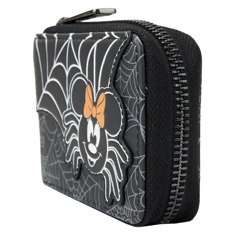 LOUWDWA2633 Disney - Minnie Mouse Spider Glow Accordion Wallet - Loungefly - Titan Pop Culture