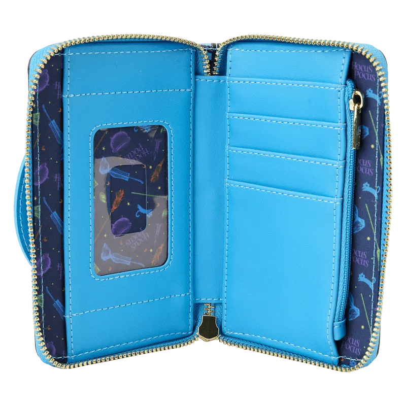 LOUWDWA2648 Hocus Pocus - Poster Glow Zip Around Wallet - Loungefly - Titan Pop Culture