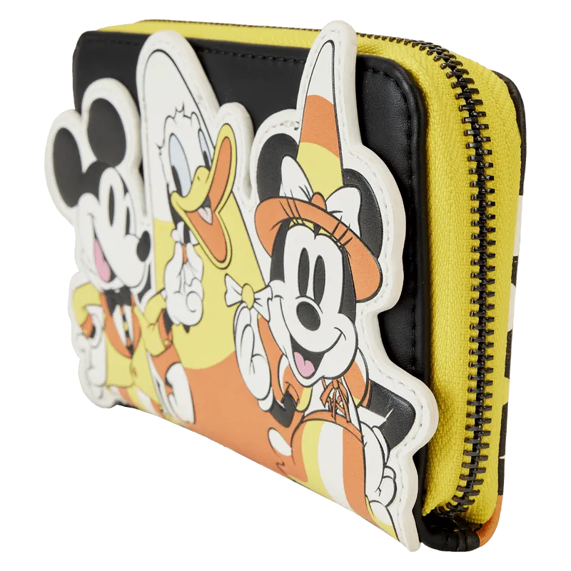 LOUWDWA2650 Disney - Mickey & Friends Candy Corn Zip Around Wallet - Loungefly - Titan Pop Culture