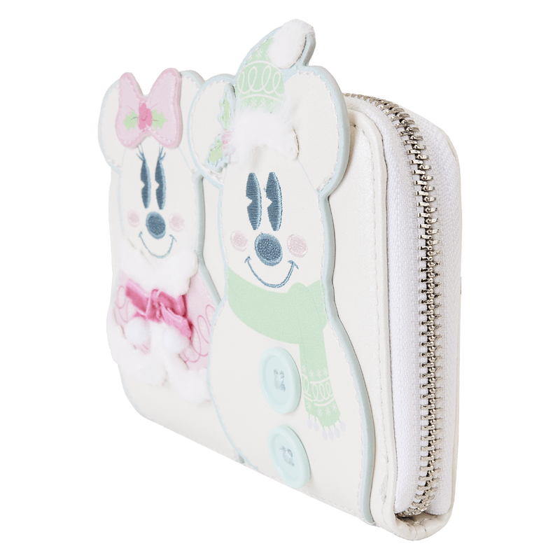 Disney - Mickey & Minnie Pastel Snowman Zip Around Wallet Purse by Loungefly | Titan Pop Culture