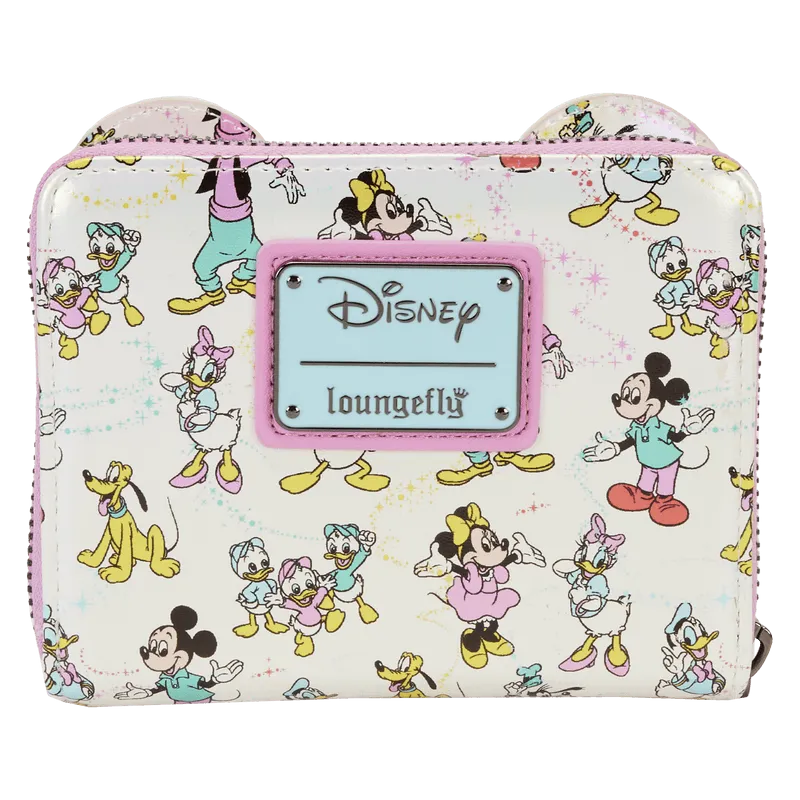 LOUWDWA2897 Disney: D100 - Classic All-Over Print Iridescent Zip Around Wallet - Loungefly - Titan Pop Culture