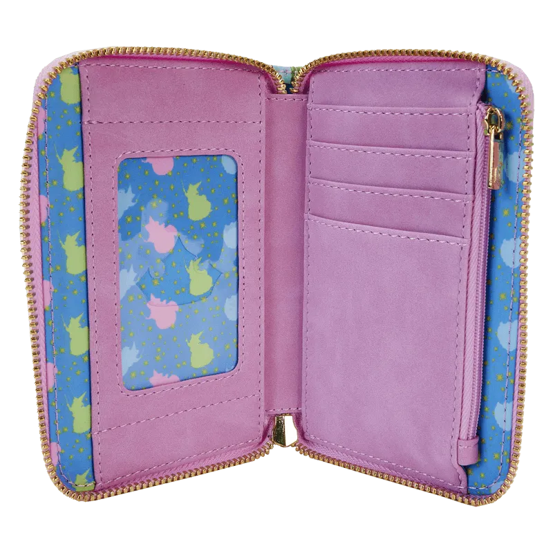 LOUWDWA2898 Sleeping Beauty - Castle Three Good Fairies Stained Glass Zip Around Wallet - Loungefly - Titan Pop Culture