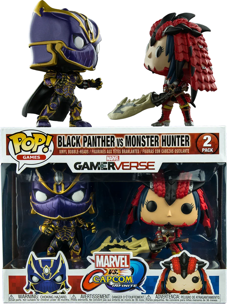 Marvel vs Capcom: Infinite - Black Panther vs. Monster Hunter Pop! Vinyl 2-pack