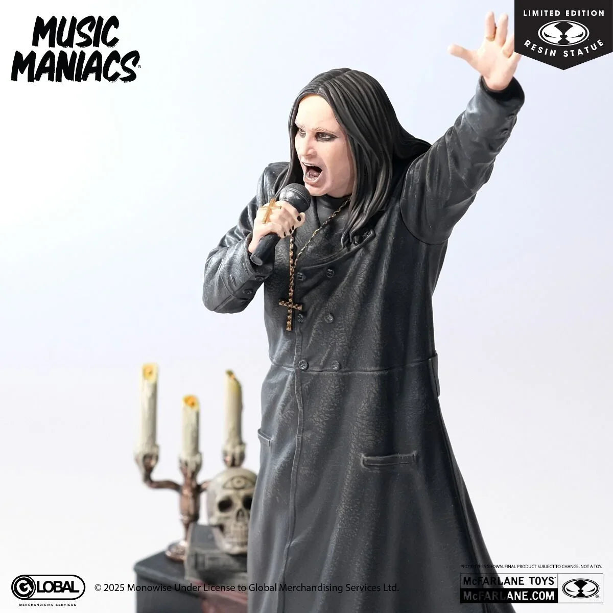 Estatua de resina de Ozzy Osbourne (Music Maniacs) a escala 1:10