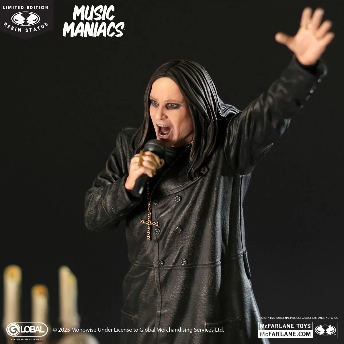 Estatua de resina de Ozzy Osbourne (Music Maniacs) a escala 1:10