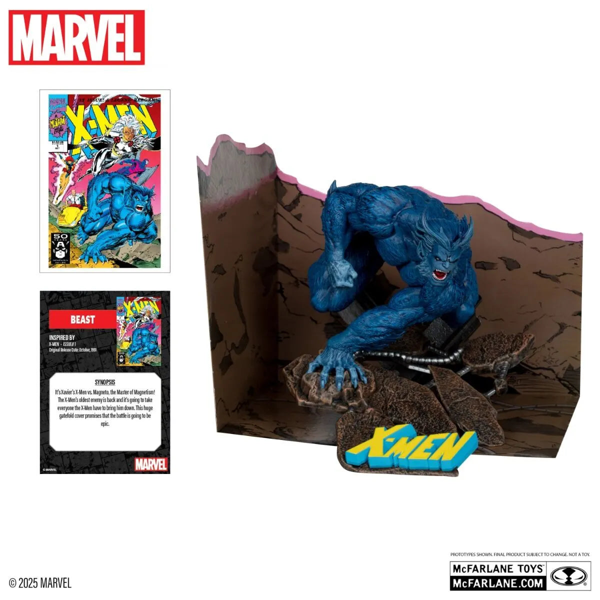 MCF14806 Marvel - Beast "X-Men 1" 1:10 Scale Posed Figure - McFarlane Toys - Titan Pop Culture