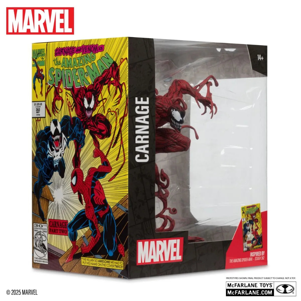 MCF14808 Marvel - Carnage "The Amazing Spider-Man #362" 1:10 Scale Posed Figure - McFarlane Toys - Titan Pop Culture