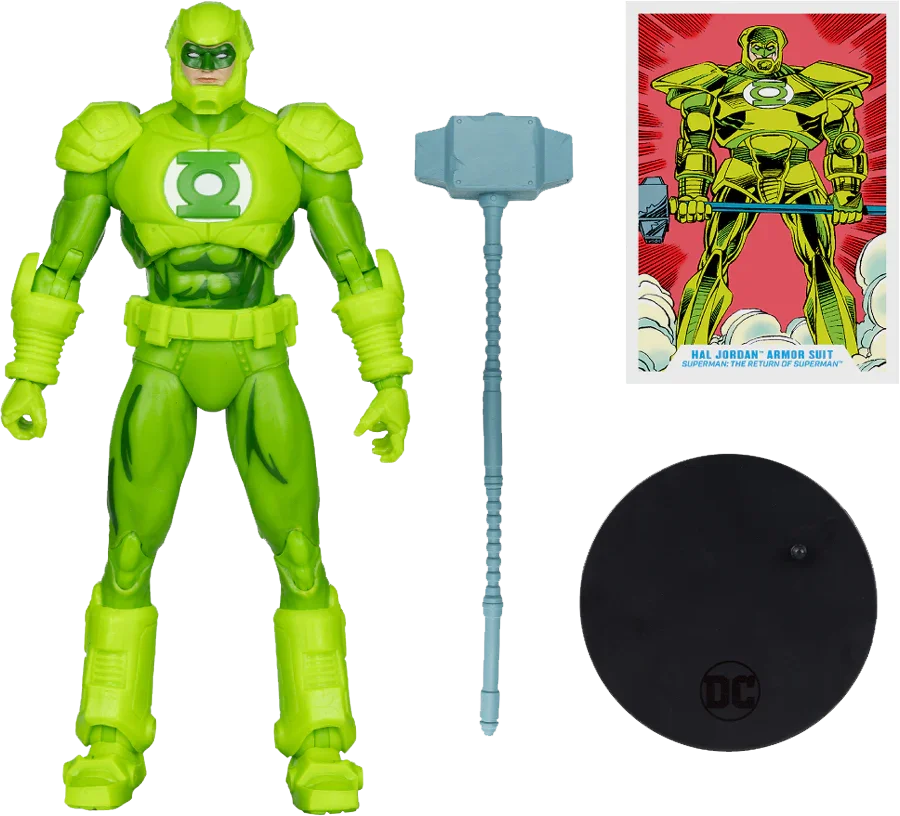 DC Multiverse - Figura de 18 cm con armadura de Hal Jordan "El regreso de Superman"