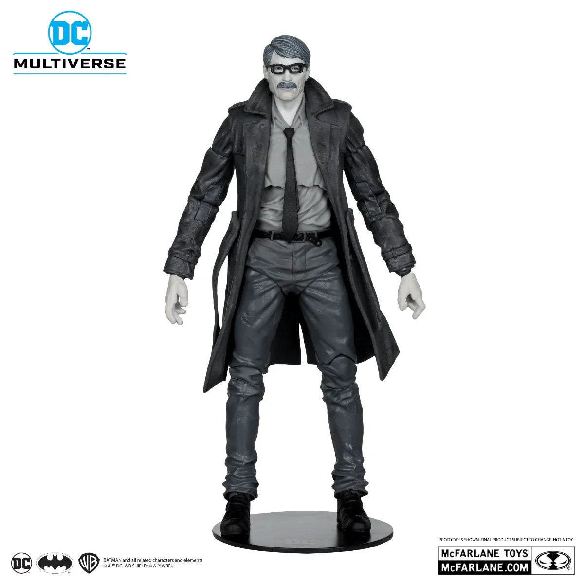 DC Multiverse - Figura de 18 cm del Teniente Gordon "Batman: Año Uno" Etiqueta Dorada (Versión Chase)