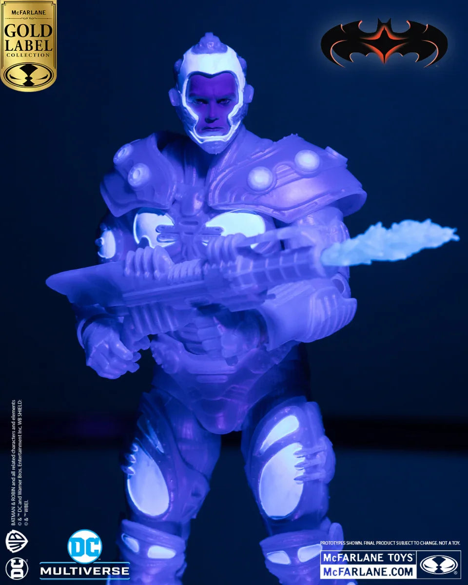 MCF17653 Batman & Robin - Mr. Freeze Black Light Gold Label 7" Figure - McFarlane Toys - Titan Pop Culture