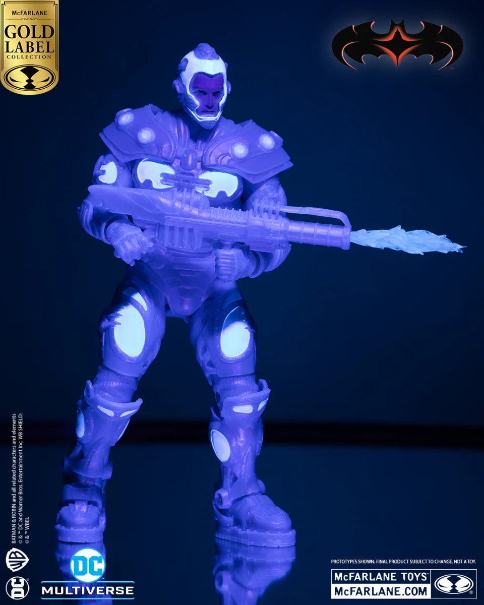 MCF17653 Batman & Robin - Mr. Freeze Black Light Gold Label 7" Figure - McFarlane Toys - Titan Pop Culture