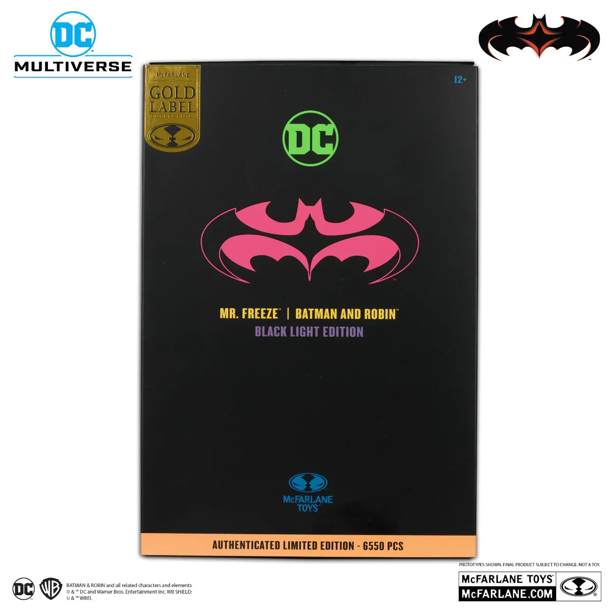 MCF17653 Batman & Robin - Mr. Freeze Black Light Gold Label 7" Figure - McFarlane Toys - Titan Pop Culture