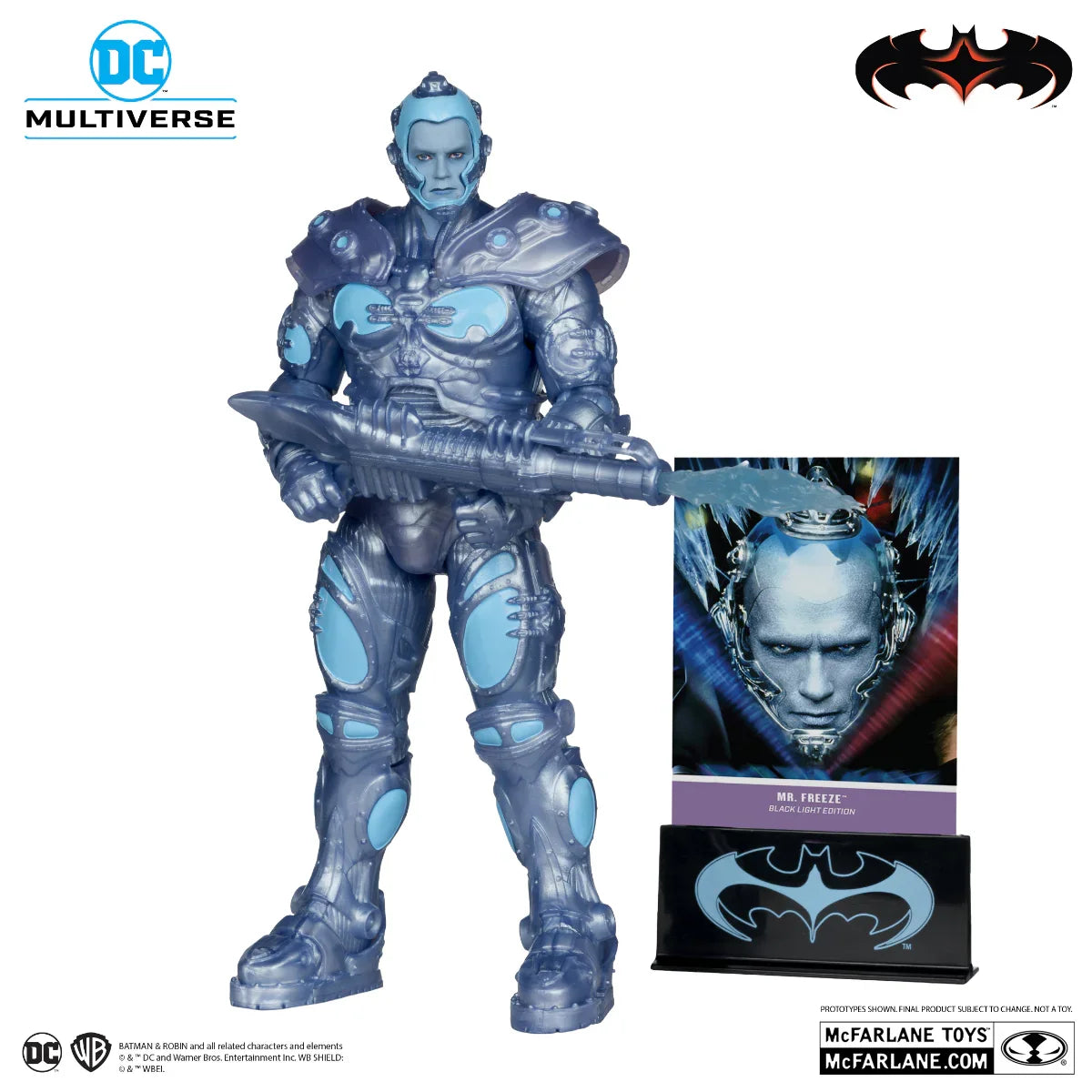 MCF17653 Batman & Robin - Mr. Freeze Black Light Gold Label 7" Figure - McFarlane Toys - Titan Pop Culture