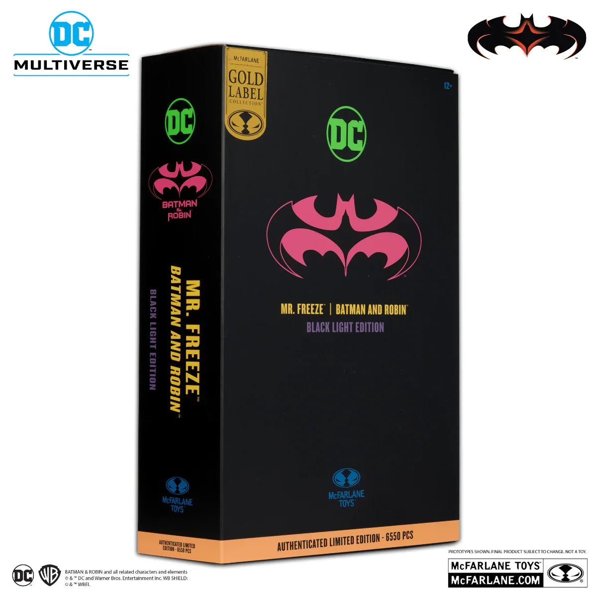 MCF17653 Batman & Robin - Mr. Freeze Black Light Gold Label 7" Figure - McFarlane Toys - Titan Pop Culture