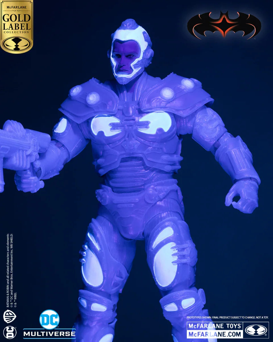 MCF17653 Batman & Robin - Mr. Freeze Black Light Gold Label 7" Figure - McFarlane Toys - Titan Pop Culture