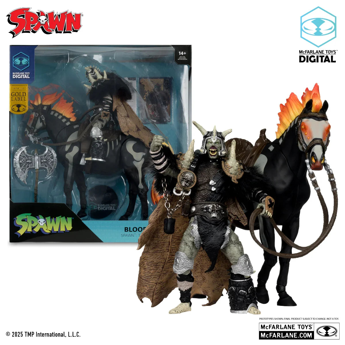MCF90238 Spawn - Bloodaxe "Spawn The Dark Ages" 2PK Gold Label 7" Figure - McFarlane Toys - Titan Pop Culture