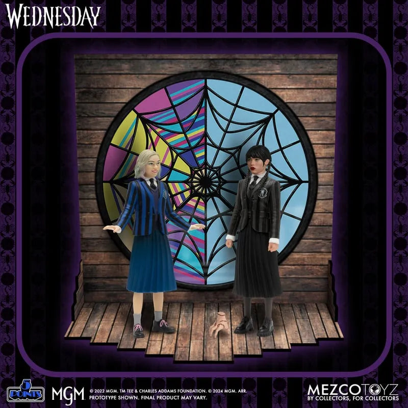 MEZ17046 Wednesday - Wednesday & Enid 5-Points Box Set - Mezco Toyz - Titan Pop Culture