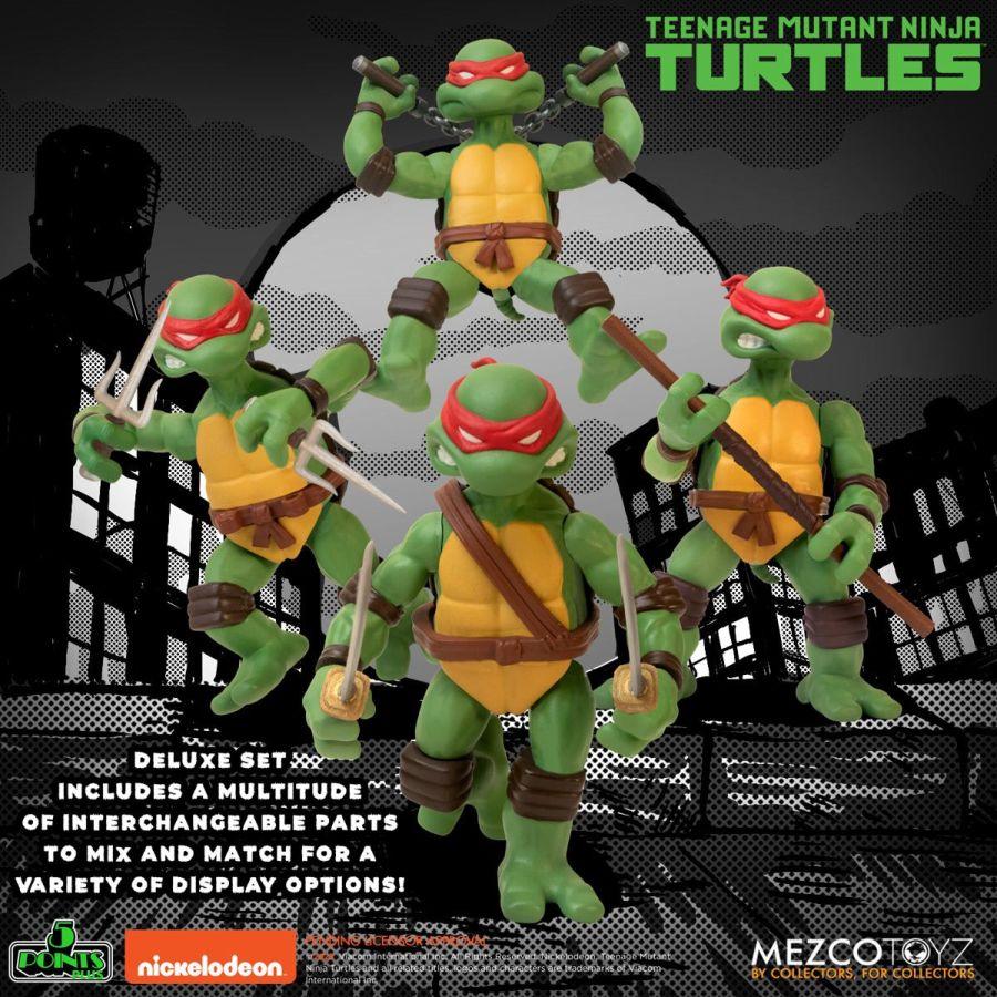 MEZ18088 Teenage Mutant Ninja Turtles - 5 Points Action Figure Deluxe Box Set - Mezco Toyz - Titan Pop Culture