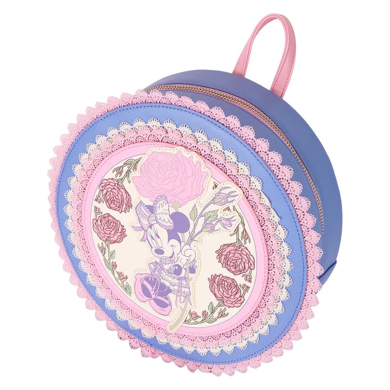 Disney - Mini mochila de Minnie con flores y encaje