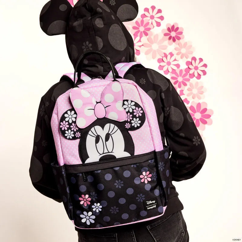 Disney - Minnie Floral Rock the Dots Full-Size Nylon Backpack