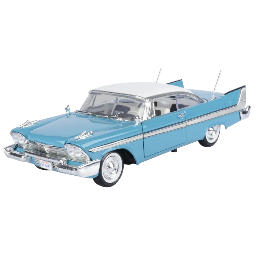 MOT73115-BLUE Timeless Legends - 1958 Plymouth Fury [Blue] 1:18 Scale Diecast Vehicle - Motormax - Titan Pop Culture