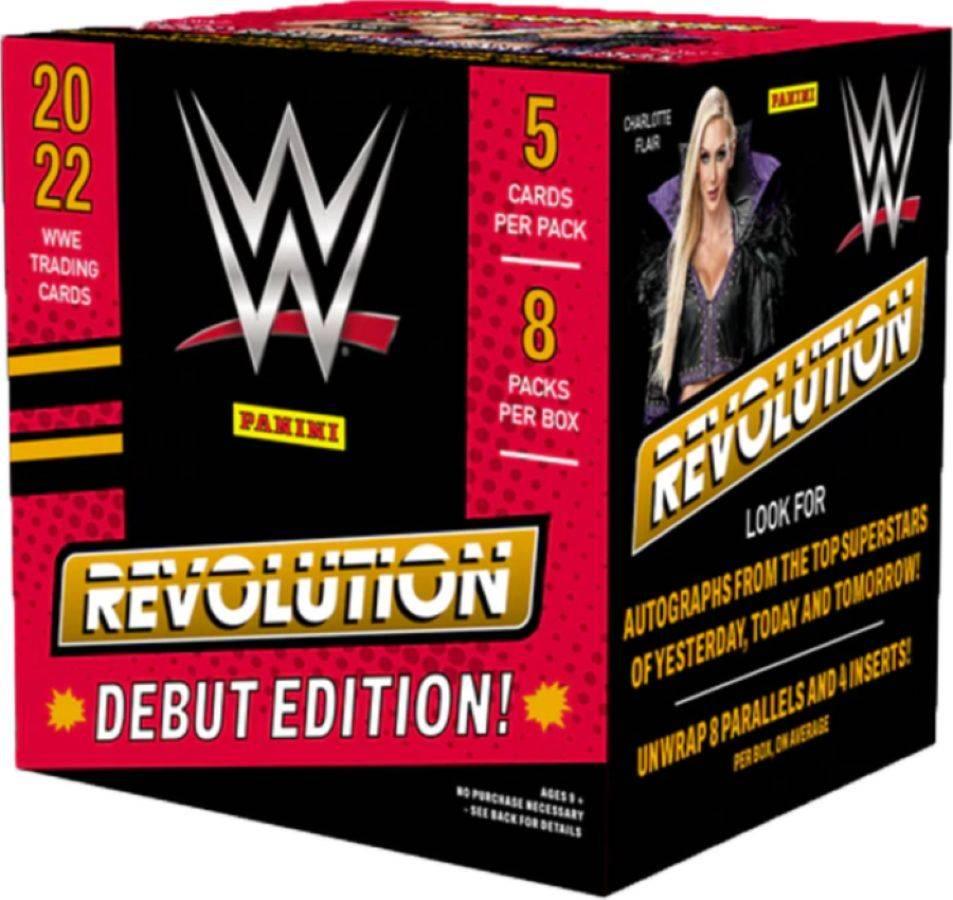 PAN13434 WWE - 2022 Revolution Wrestling Hobby Trading Cards (Display of 8) - PANINI - Titan Pop Culture