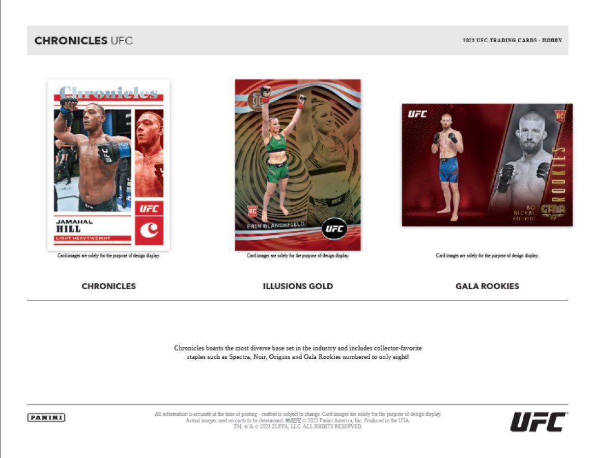 PAN13813 UFC - 2023 Chronicles UFC Hobby Trading Cards (Display of 6) - PANINI - Titan Pop Culture