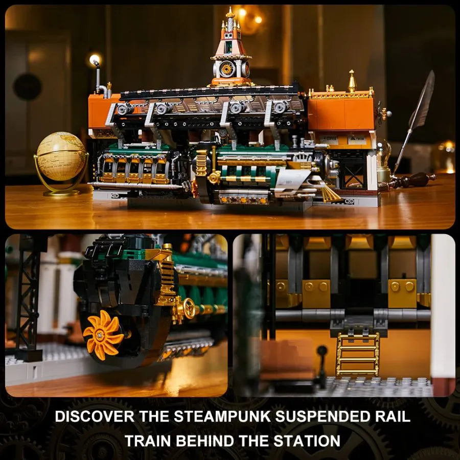 PSY85007 Joyride Series - Steampunk Train Station (2788 Piece Kit) - Pantasy - Titan Pop Culture