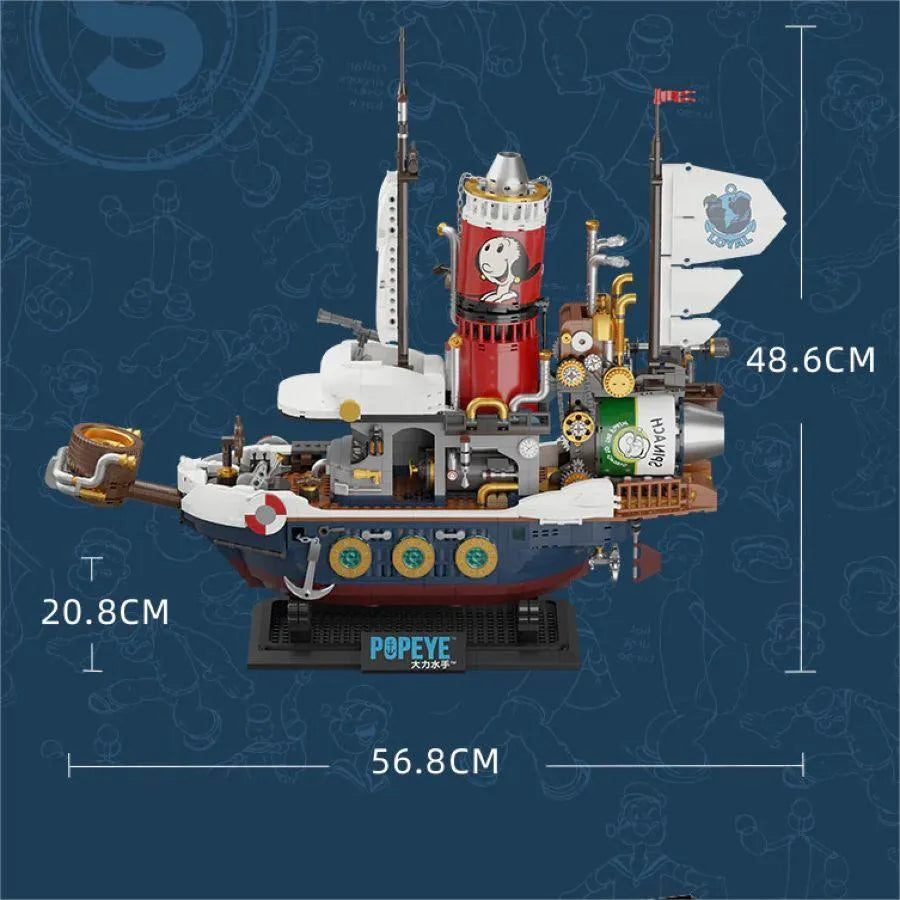 PSY86402 Popeye - Popeye's Adventure Ship Buildable Set (1845pcs) - Pantasy - Titan Pop Culture