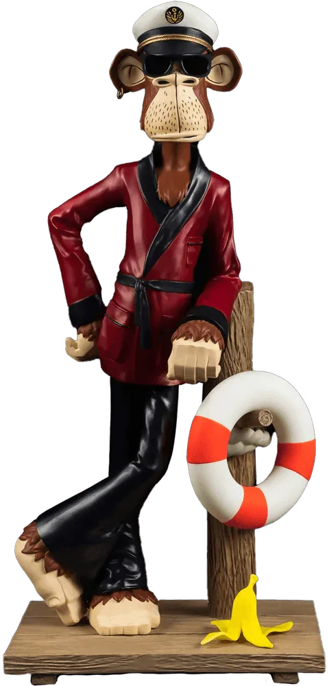 PURPA001BAYC Bored Ape Yacht Club - Bored Captain Ape 1:8 Scale Statue - Pure Arts - Titan Pop Culture