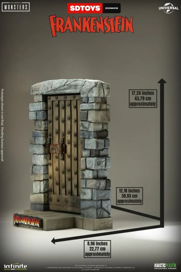 SDTUNI26955 Universal Monsters - Frankenstein's Cell Door 1:6 Scale Diorama - SD Toys - Titan Pop Culture