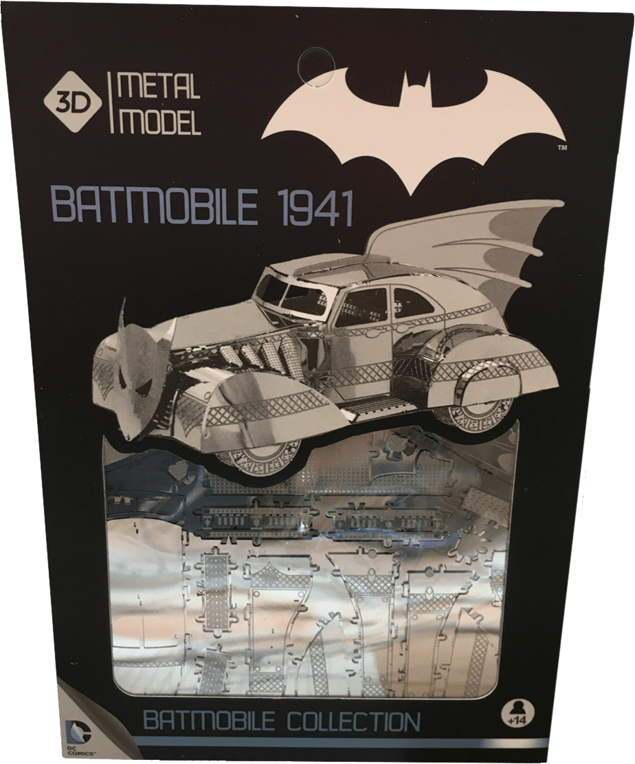 SDTWRN89637 Batman - Batmobile 1941 3D Metal Model Kit - SD Toys - Titan Pop Culture