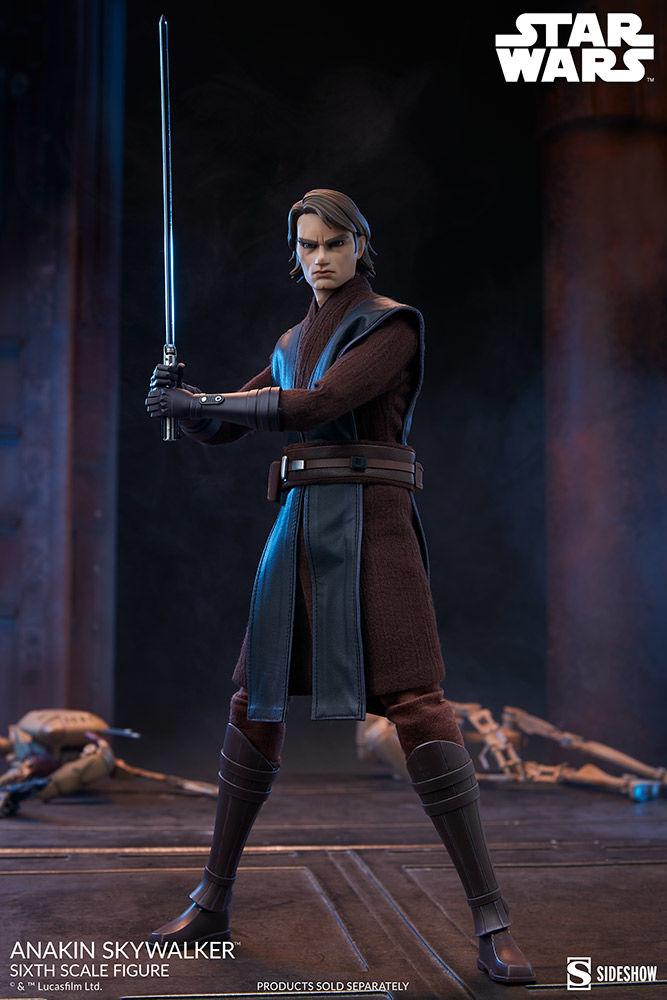 SID100462 Star Wars: Clone Wars - Anakin Skywalker 1:6 Scale 12" Action Figure - Sideshow Collectibles - Titan Pop Culture