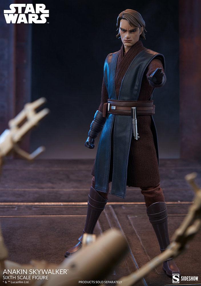 SID100462 Star Wars: Clone Wars - Anakin Skywalker 1:6 Scale 12" Action Figure - Sideshow Collectibles - Titan Pop Culture