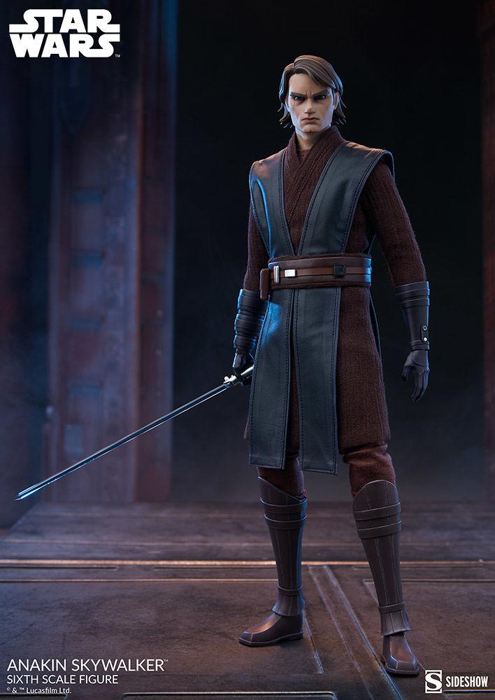 SID100462 Star Wars: Clone Wars - Anakin Skywalker 1:6 Scale 12" Action Figure - Sideshow Collectibles - Titan Pop Culture