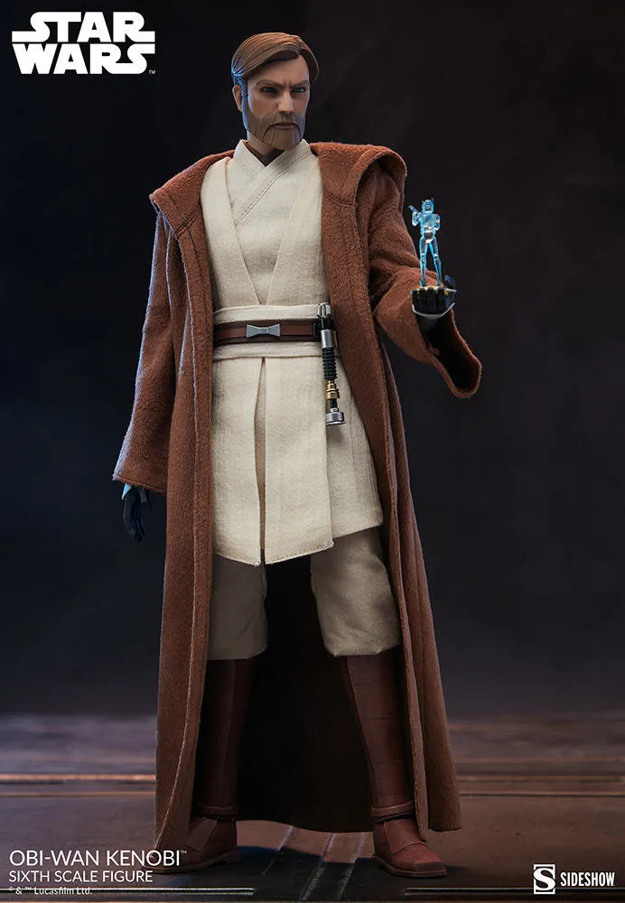 SID100463 Star Wars: Clone Wars - Obi-Wan Kenobi 1:6 Scale 12" Action Figure - Sideshow Collectibles - Titan Pop Culture