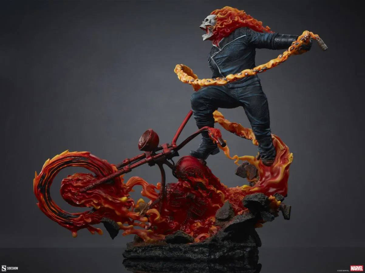 SID3008002 Ghost Rider - Ghost Rider (Classic Variant) Premium Format Statue - Sideshow Collectibles - Titan Pop Culture