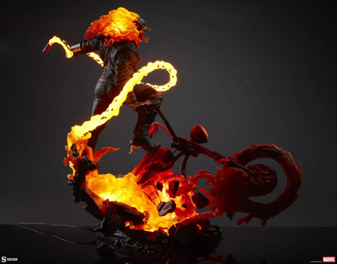 SID3008002 Ghost Rider - Ghost Rider (Classic Variant) Premium Format Statue - Sideshow Collectibles - Titan Pop Culture