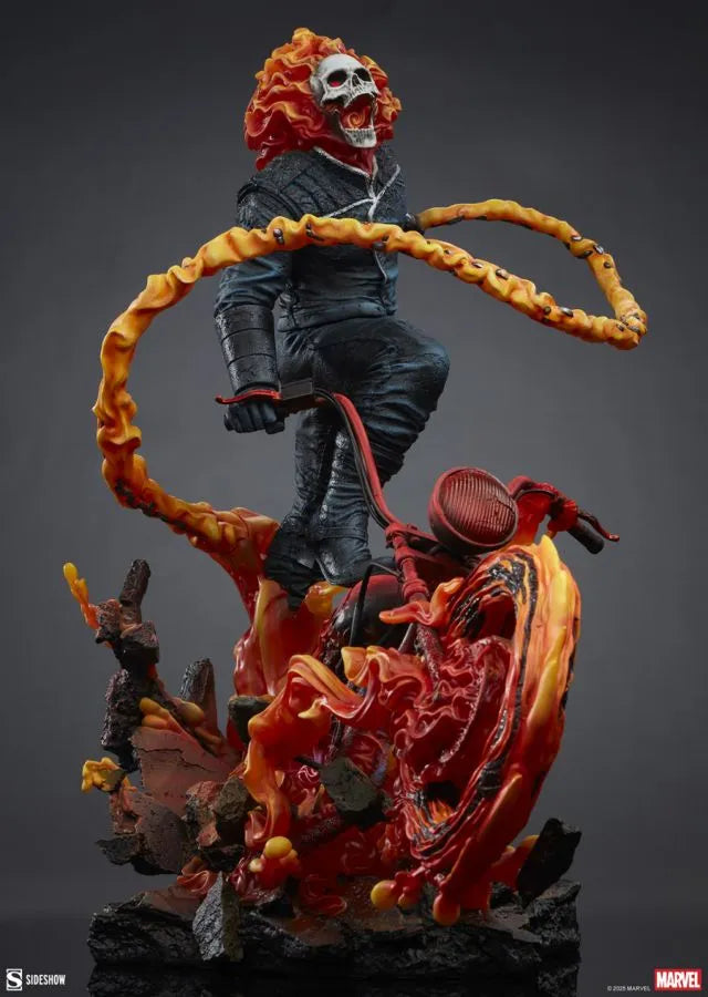 SID3008002 Ghost Rider - Ghost Rider (Classic Variant) Premium Format Statue - Sideshow Collectibles - Titan Pop Culture