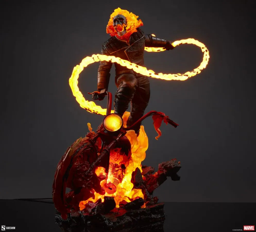 SID3008002 Ghost Rider - Ghost Rider (Classic Variant) Premium Format Statue - Sideshow Collectibles - Titan Pop Culture