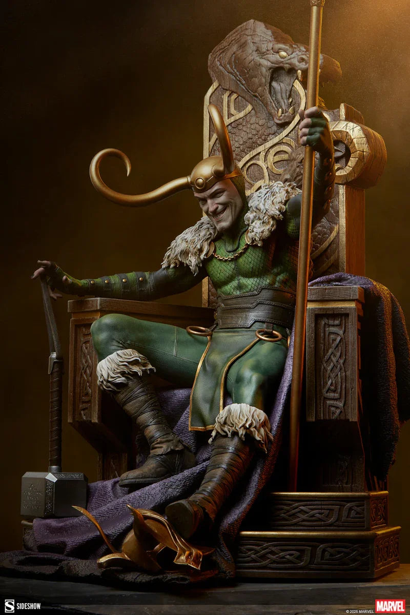 Estatua premium de Loki de Marvel Comics