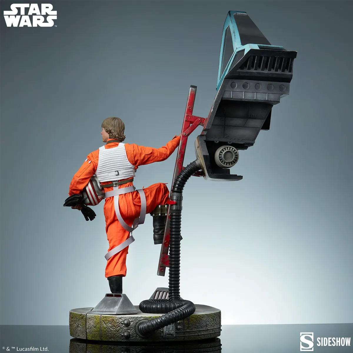 SID3008952 Star Wars - Luke & X-Wing: Red Five Standing By Premium Format Statue - Sideshow Collectibles - Titan Pop Culture