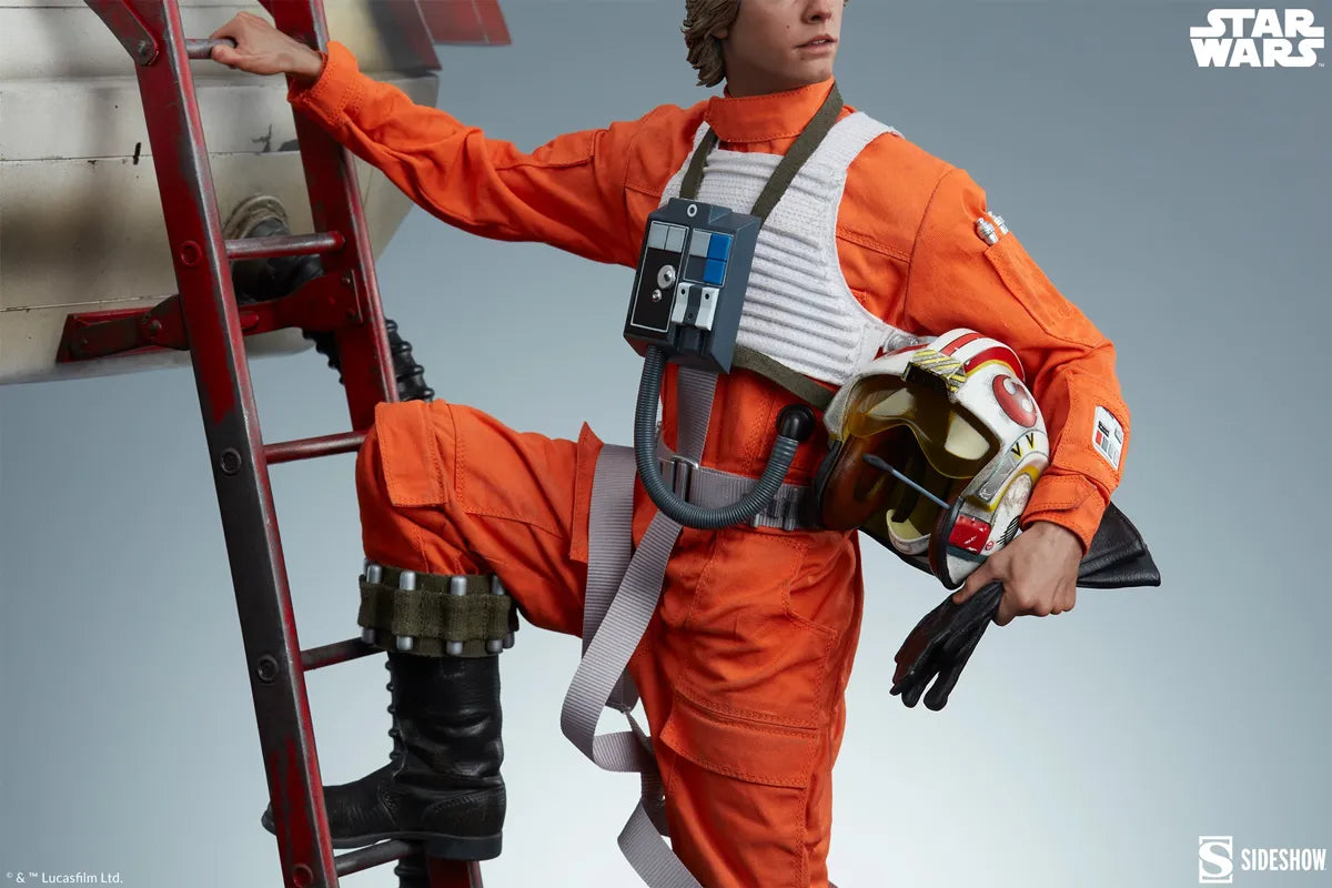 SID3008952 Star Wars - Luke & X-Wing: Red Five Standing By Premium Format Statue - Sideshow Collectibles - Titan Pop Culture