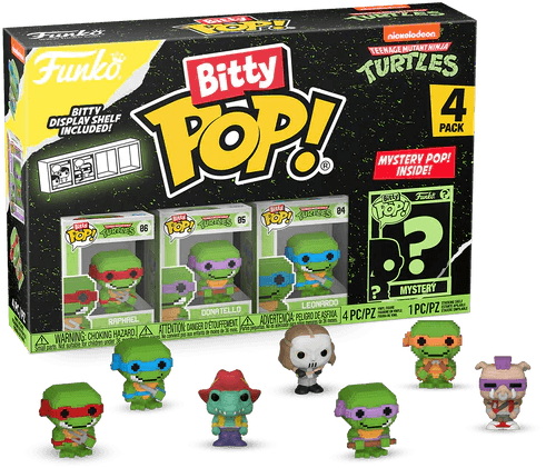 Teenage Mutant Ninja Turtles - 8-Bit Bitty Pop! 4-Pack Bitty Pop! 4-Pack by Funko | Titan Pop Culture