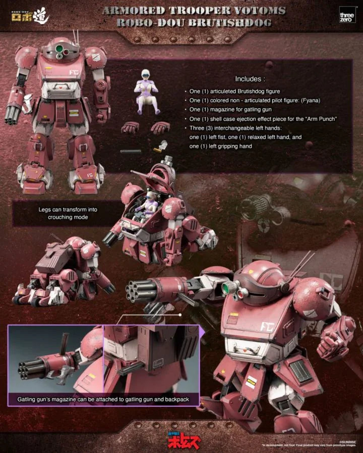 Figura de ROBO-DOU Brutishdog, soldado blindado VOTOMS